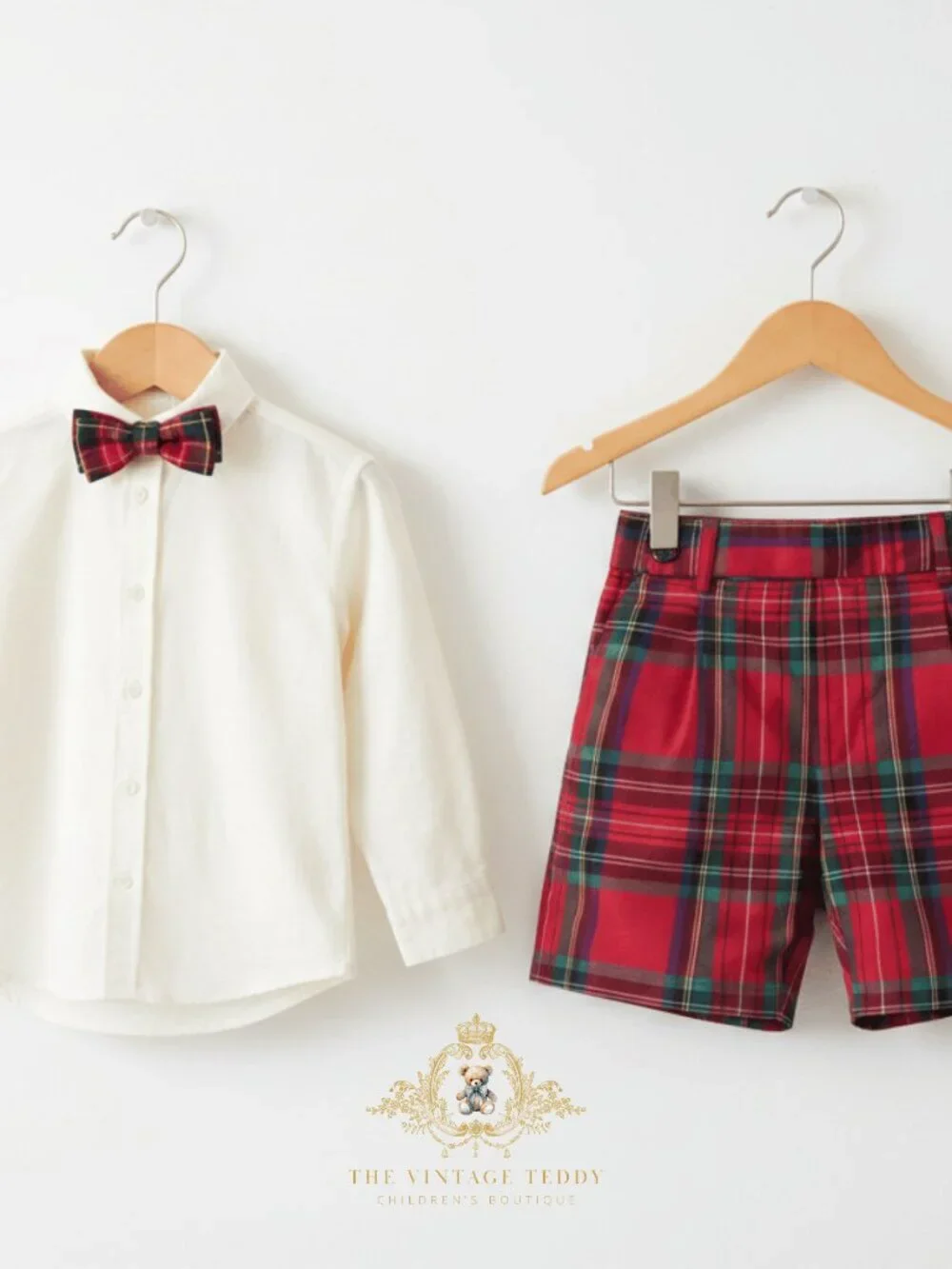 NWT Handsome Boys Holiday Dress Shirt & Shorts 3-Piece Suit Outfit Formals 6Y